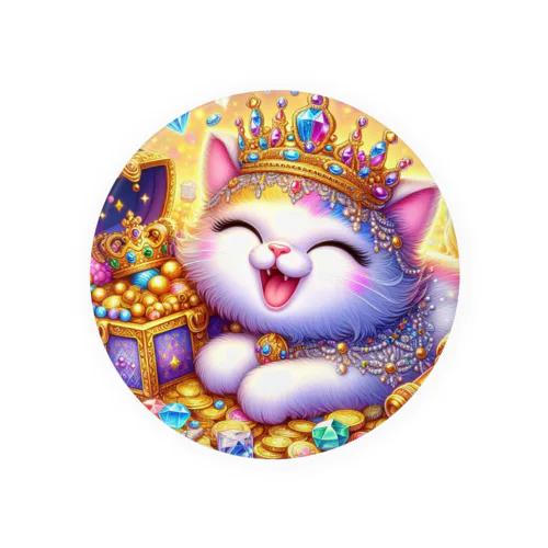 笑いが止まらない猫ちゃん🐈🩷 Tin Badge