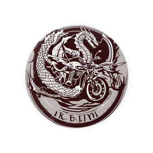 バイクとドラゴンの融合: 力強さとスピードの象徴 Tin Badge