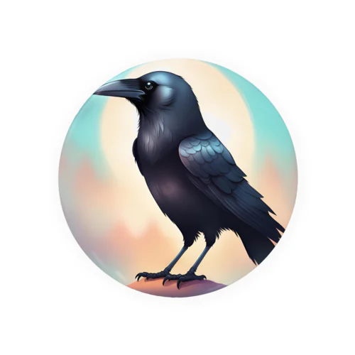 Night Crow Tin Badge