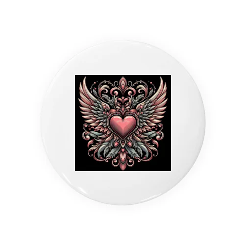 WING HEART001 Tin Badge