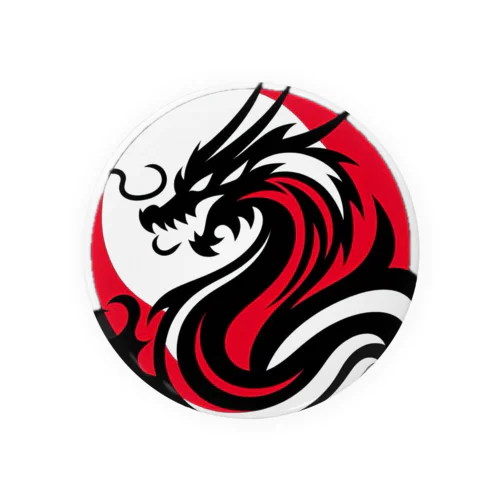 龍　黒赤 Tin Badge