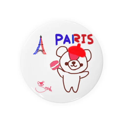 パリとおせんちゃん Tin Badge
