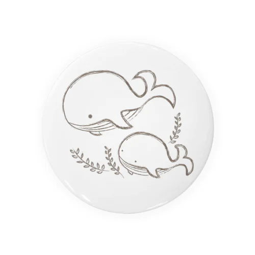 クジラの親子 Tin Badge