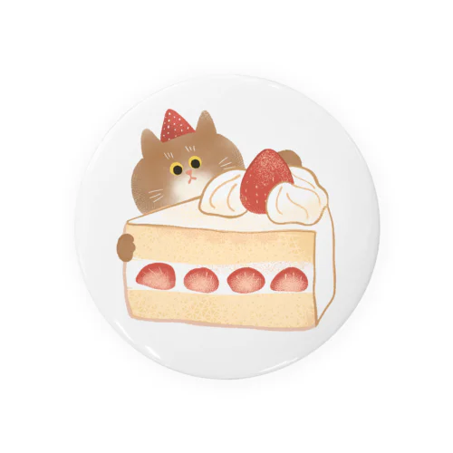 ふわふわショートケーキ Tin Badge