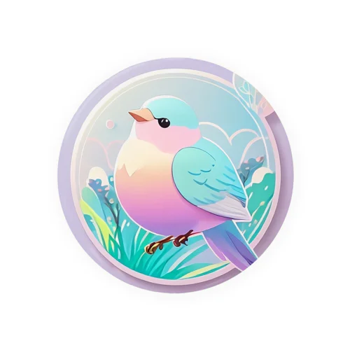 ファンタジーの世界から飛んで来た、幸せの鳥 Tin Badge
