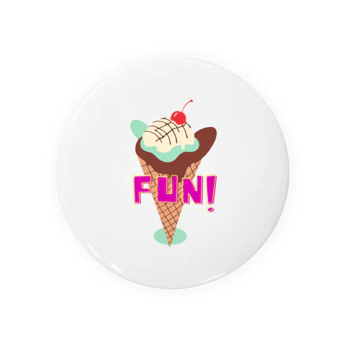 fun！チョコミントアイス Tin Badge