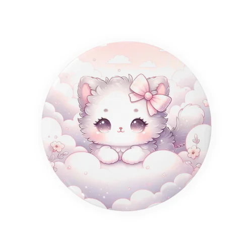 「雲の中のふわふわ子猫」 Tin Badge