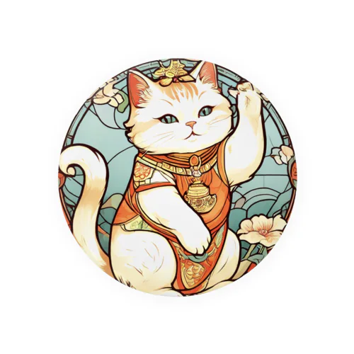 集客用子招き猫 Tin Badge