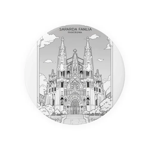 イラスト世界旅行 Tin Badge