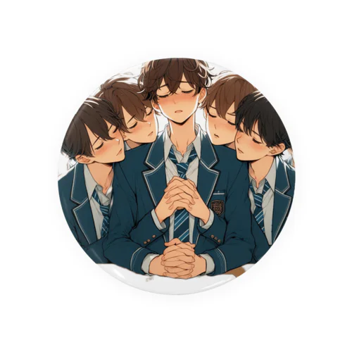 男の子　中学1年生　ラブ？ Tin Badge