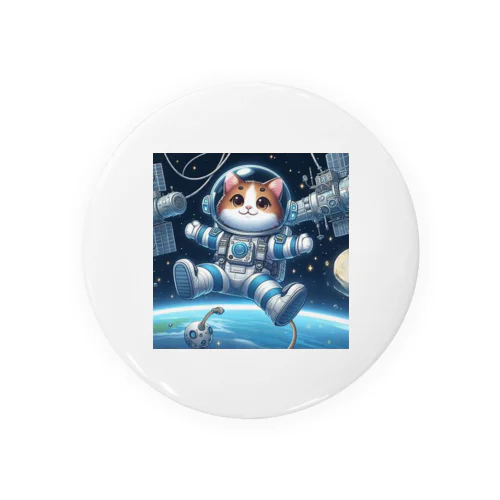 宇宙で漂う宇宙飛行猫 Tin Badge