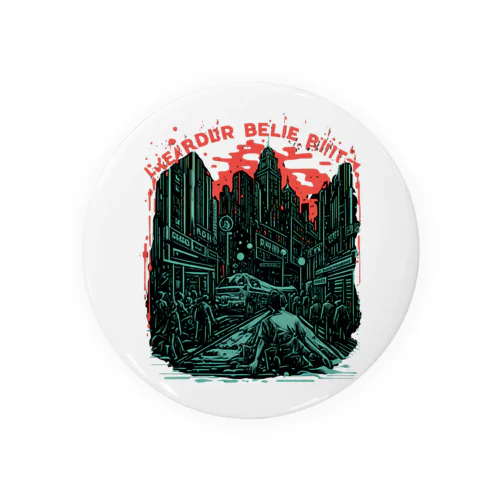 Dystopian Urban Street Tin Badge