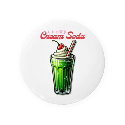 レトロ　クリームソーダ　メロン味 Tin Badge