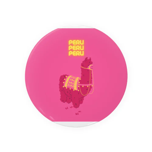 PINKのアルパカ001 Tin Badge