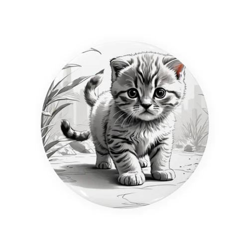 子猫の散歩 Tin Badge