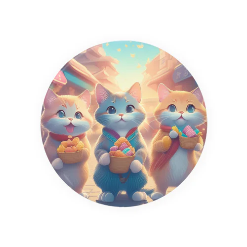 旅行する猫1 Tin Badge