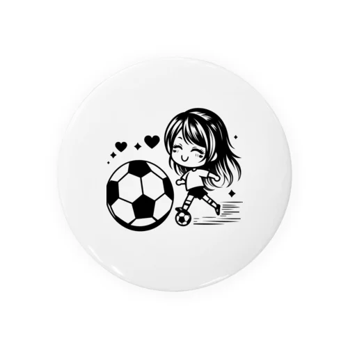 女の子サッカー Tin Badge