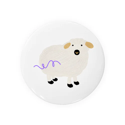 白ひつじのラクガキ Tin Badge