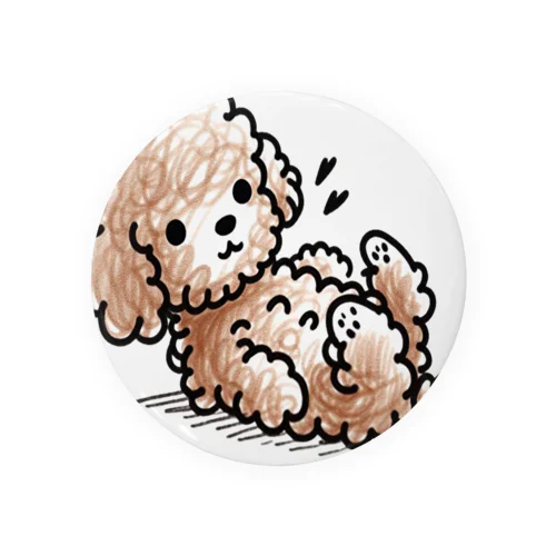 イラスト犬シリーズ　「プードル」 Tin Badge