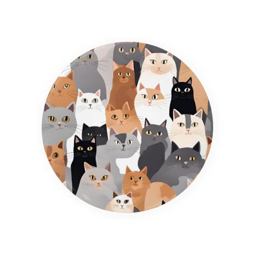 猫の集会 Tin Badge