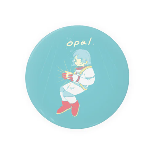 opal. Tin Badge