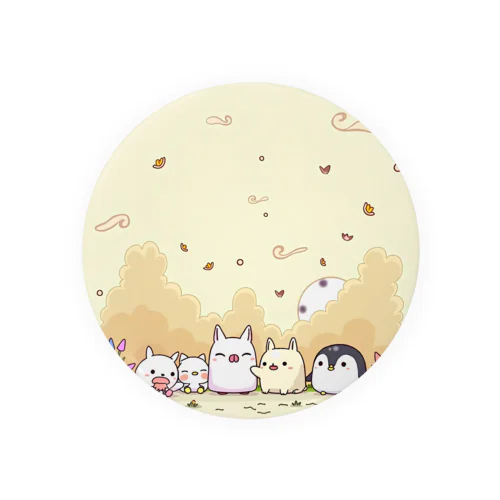 パステルの草原での仲間たち Tin Badge