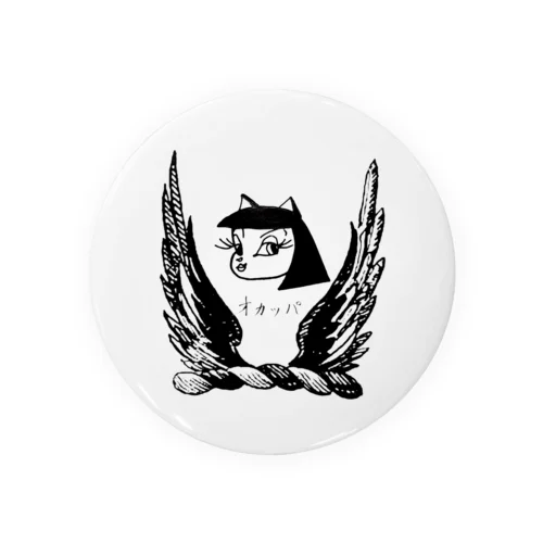 オカッパ Tin Badge