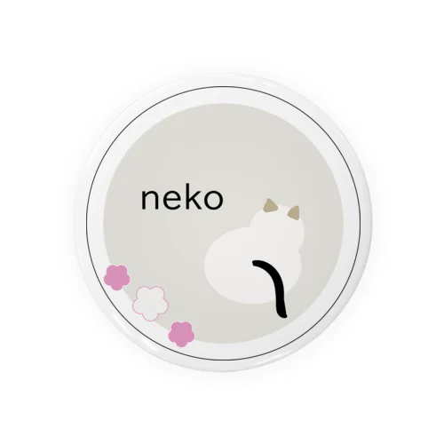 ねことはなのマーク Tin Badge