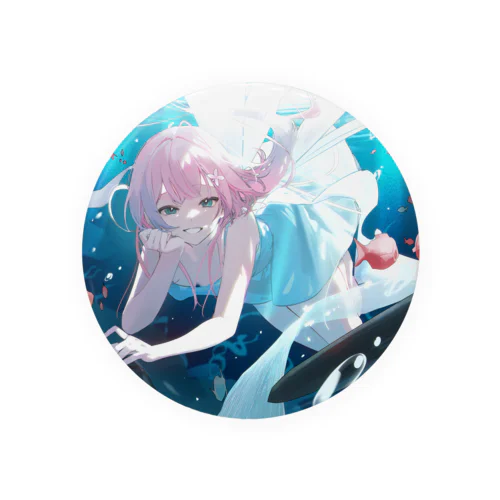 ひみつ_illustration by 二色こぺ Tin Badge