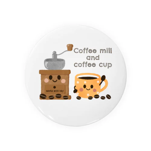 コーヒーミル＆コーヒーカップ Tin Badge