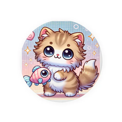 おさかなだいすきニャン Tin Badge