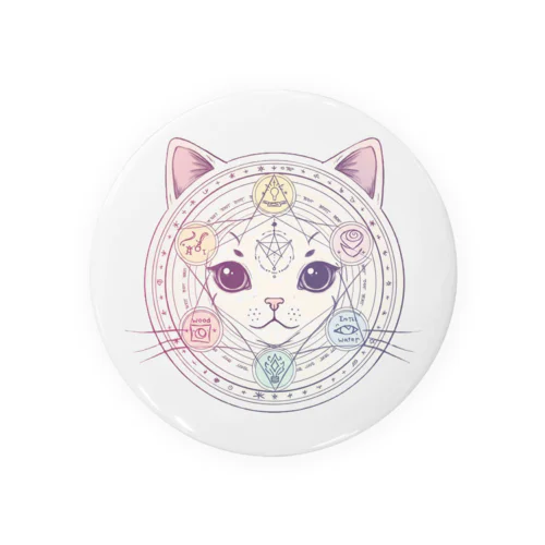猫ミュレット【癒しと魔除けの缶バッチ】 Tin Badge