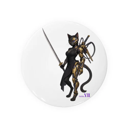さいばー忍　メカ猫 Tin Badge