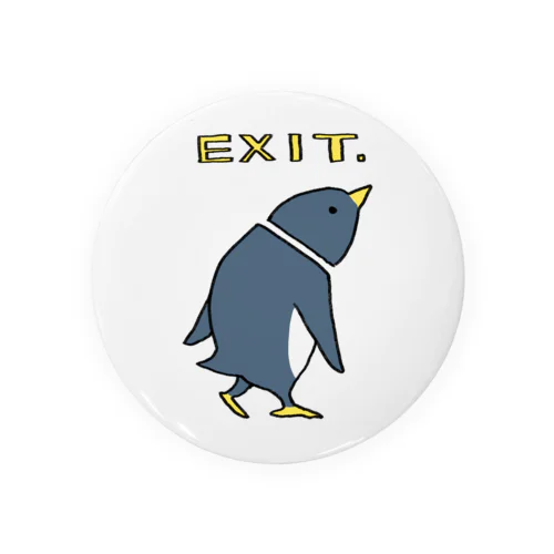 EXIT ペンギン 缶バッジ