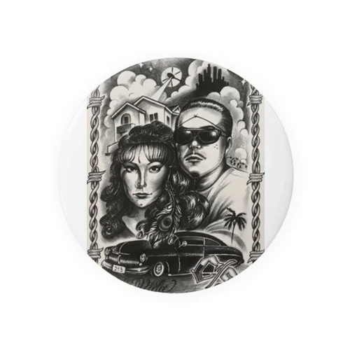 chicano  Tin Badge