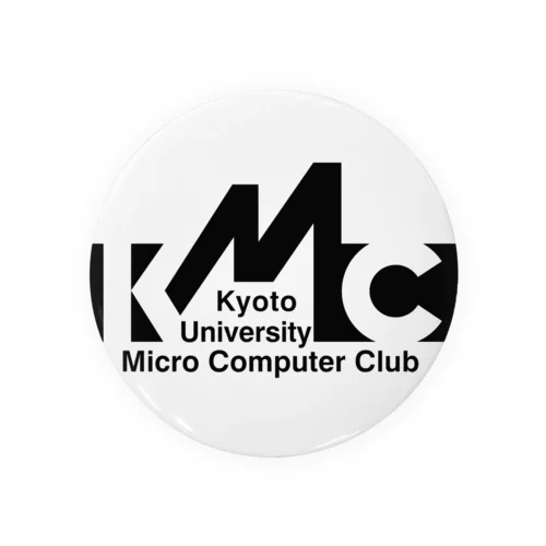 KMC 京大マイコンクラブ(黒ロゴ) Tin Badge