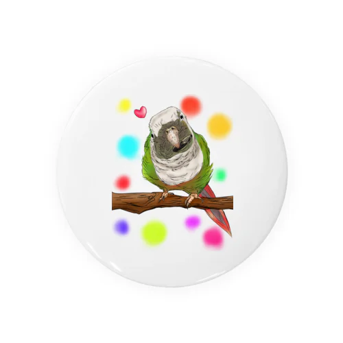 ホオミドリアカオウロコインコ フルカラー② Tin Badge