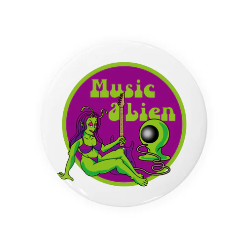 MUSIC ALIEN Tin Badge