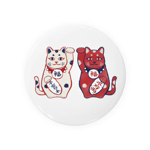 【日本レトロ#01】招き猫 Tin Badge