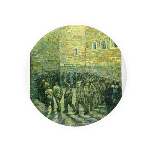 ゴッホ / 1890 /Prisoners Exercising (Prisoners Round) / Vincent van Gogh Tin Badge