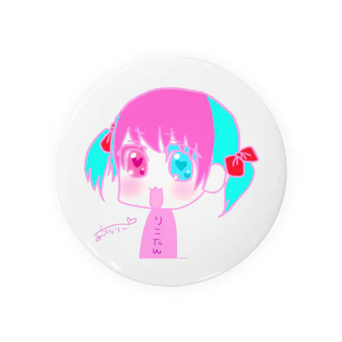 りこたん自作イラスト❤️ Tin Badge