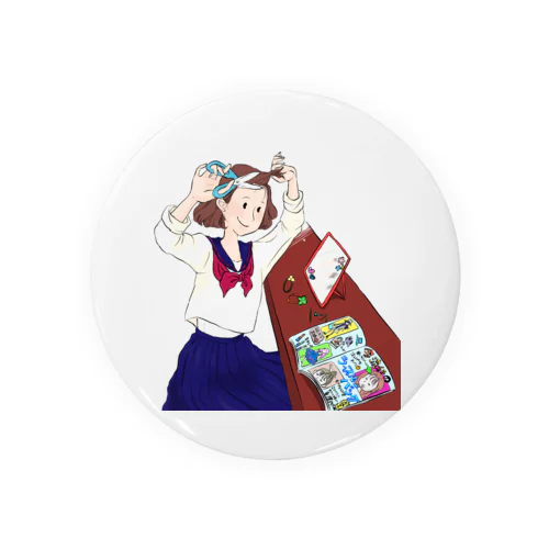 可愛くなりたい女の子 Tin Badge