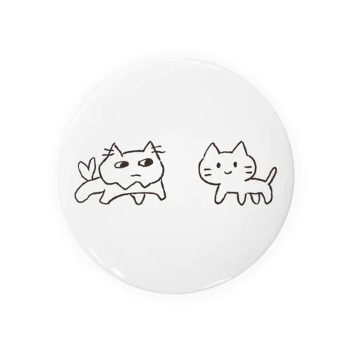 ねことねこ Tin Badge