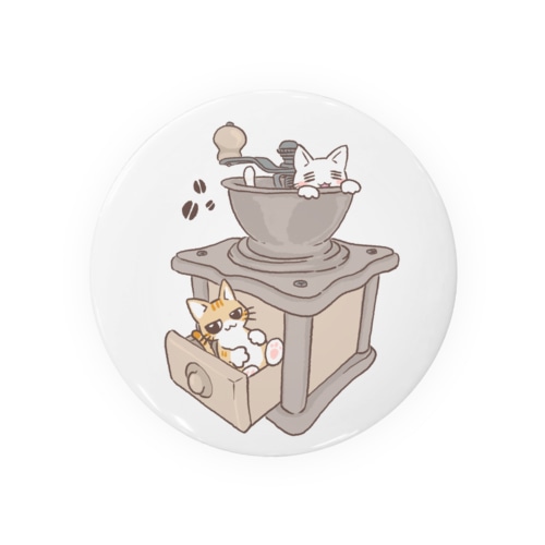 コーヒーミルとねこ 2 Tin Badge