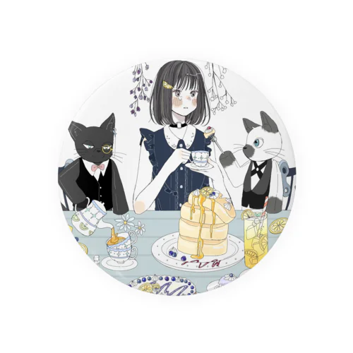 ﾈｺカフェ Tin Badge