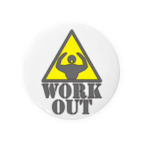 Workout 缶バッジ