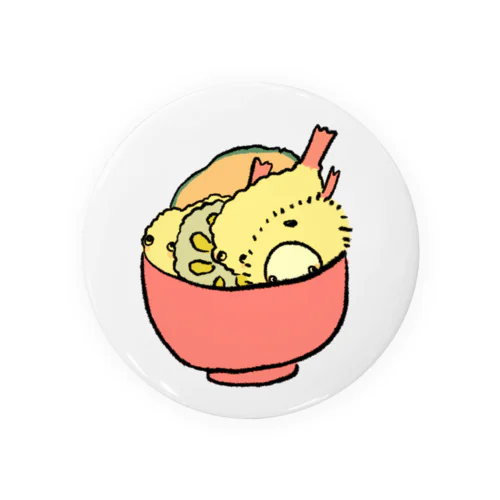 リンゴドクガとエビフリャー丼 Tin Badge