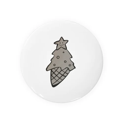 Cream of Tree モノクロ Tin Badge