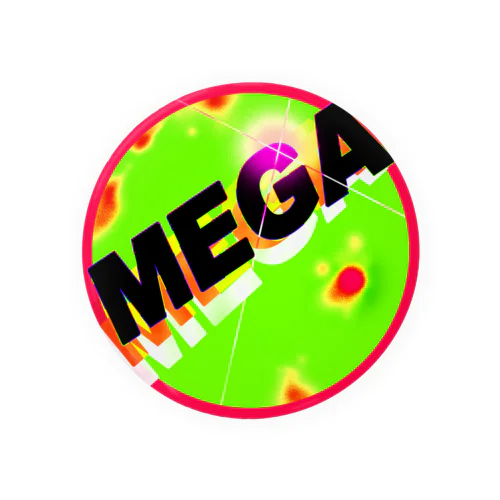 MEGA(黄緑) 缶バッジ