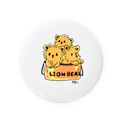 LION BEAR 3匹 Tin Badge